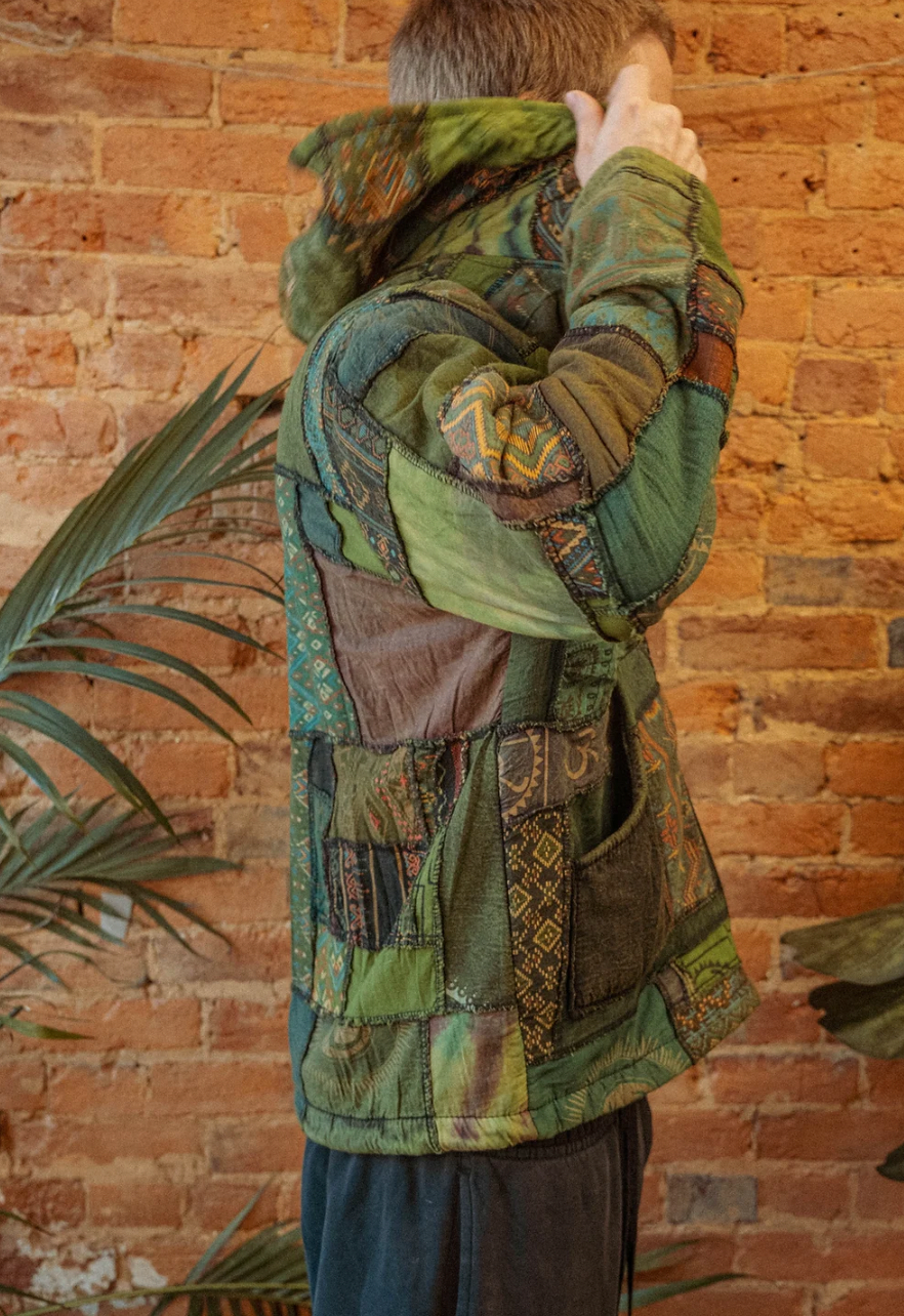 Gardenbelle Shop - Wholesale Jacket - Women's - Hippie Boho Patchwork Fleece Lined Jacket, Boho Coat Unisex12