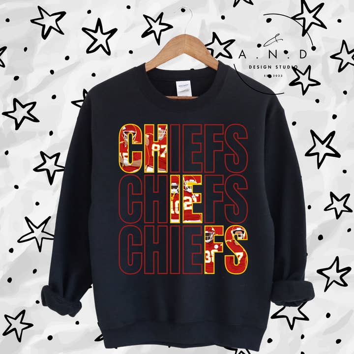 A.N.D Design Studio - Wholesale Graphic Sweatshirt - Unisex - CHIEFS CHIEFS CHIEFS