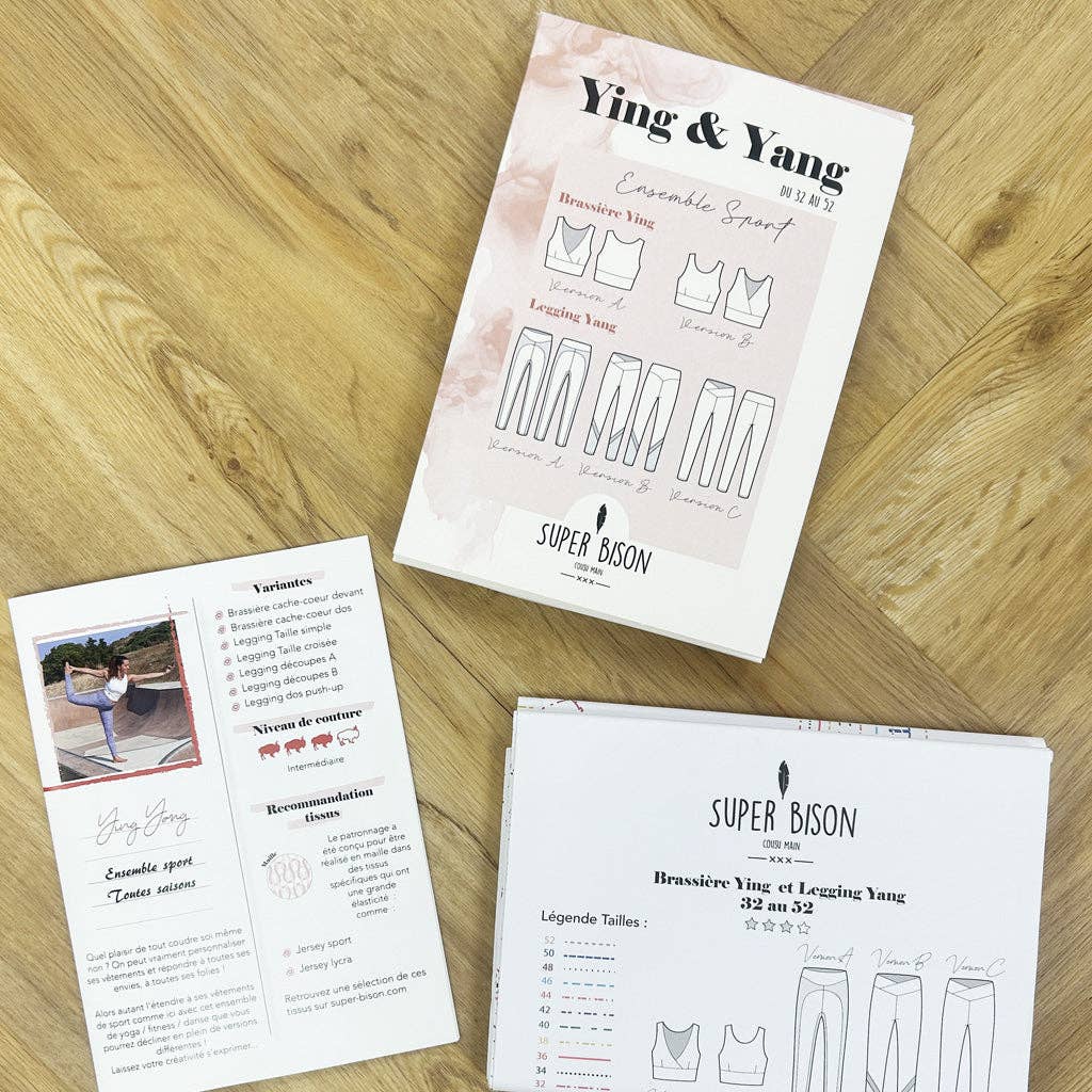 Super Bison - Wholesale Athletic/Lounge Leggings - Women's - Ying & Yang Bra and Legging Pattern from 32 to 521