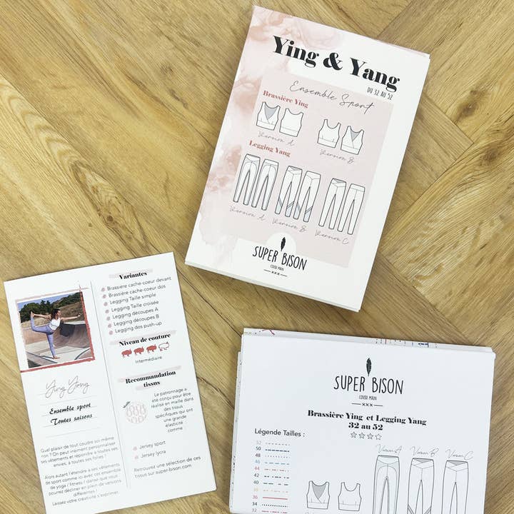 Super Bison - Wholesale Athletic/Lounge Leggings - Women's - Ying & Yang Bra and Legging Pattern from 32 to 521