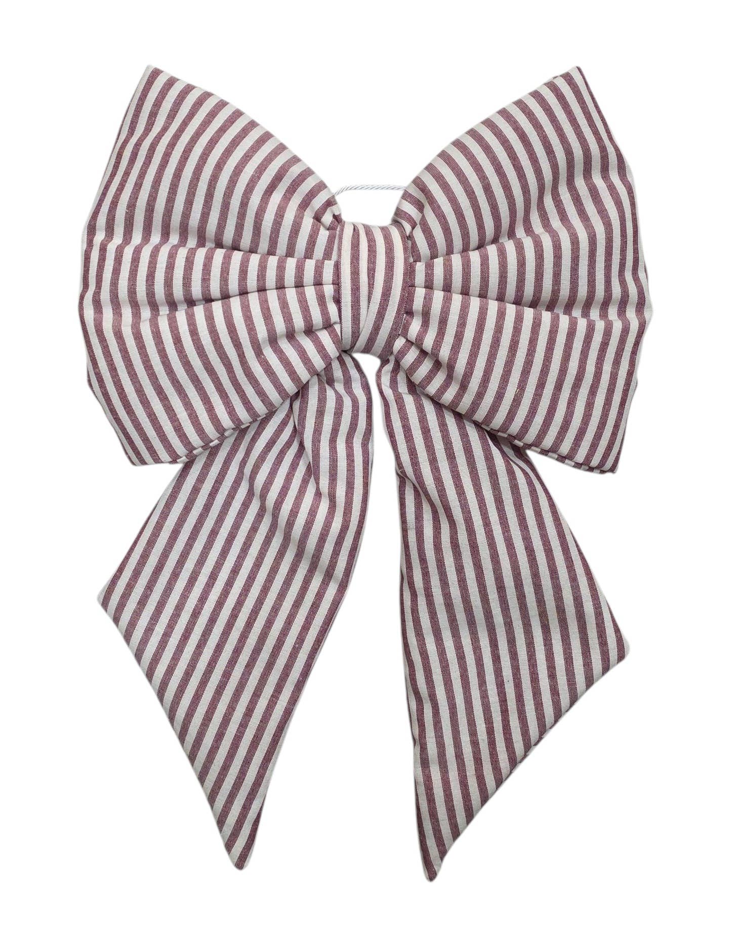 Lunaria Lab - Wholesale Christmas Decoration - Padded Cotton Bow with Narrow Stripes 35x50 cm23