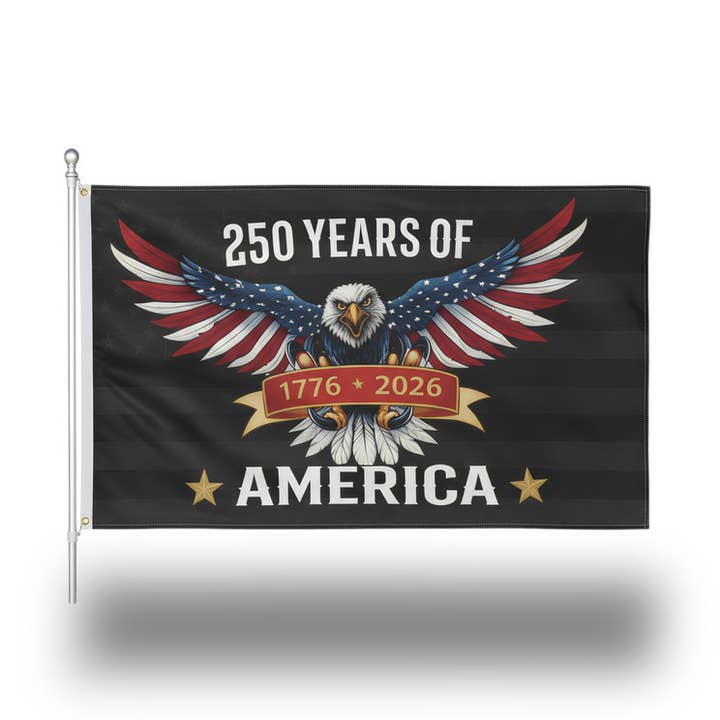 AGAS 250-årsjubileumsflagga 3x5 ft örndesign - polyester för wholesale av AGAS MFG INC