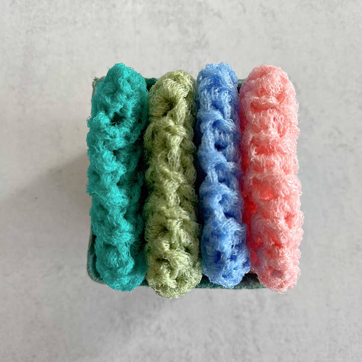 Dot and Army - Wholesale Dishcloth - Scrubbies in a Berry Basket, Dish Scrubbies
