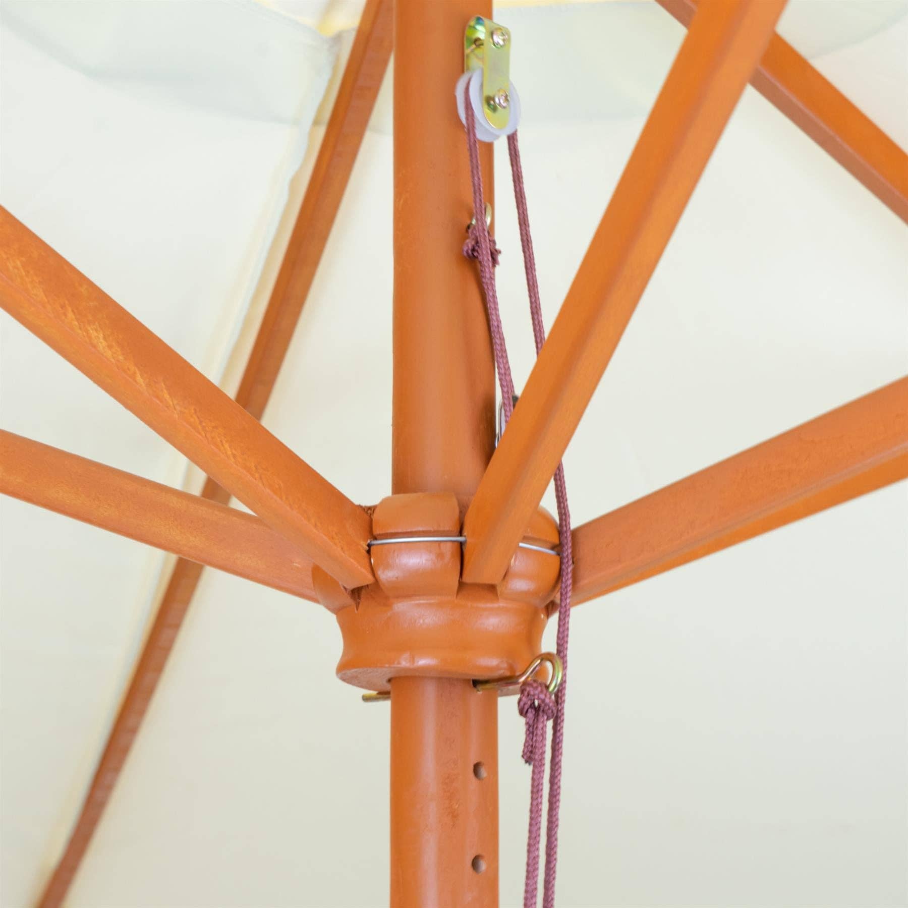 Rinkit Ltd – Engroshandel Udendørs pynt/dekoration – Harbour Housewares Have Parasol - Træramme - Sten3