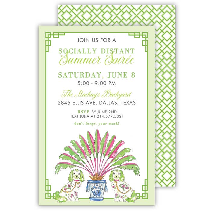 Lime Staffordshire Chiens Avec Pot Chinoiserie Grand Plat pour la vente par RosanneBeck Collections