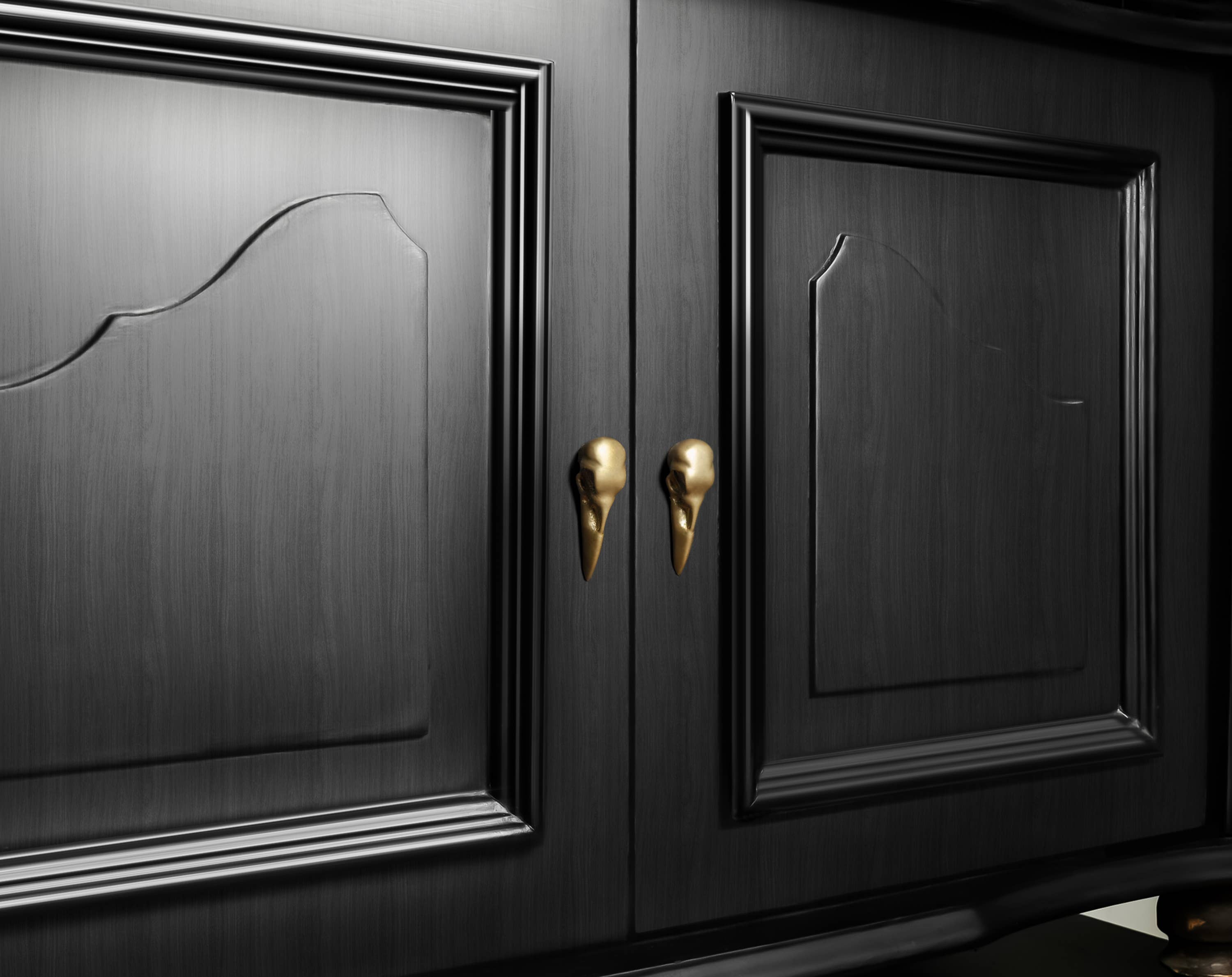 G7T6 – Engroshandel Knap/træk – Raven Skull skabs- og skuffegreb, moderne design3