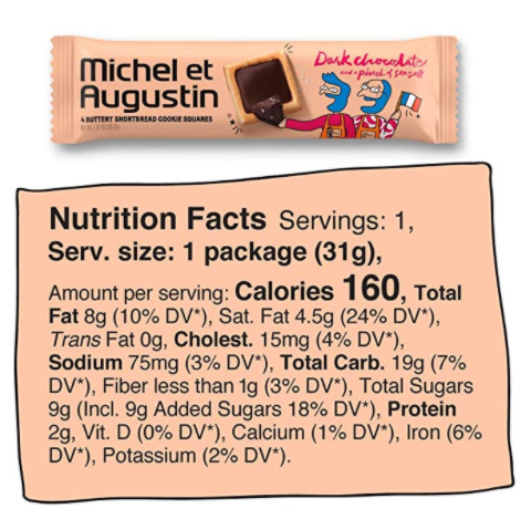 Michel et Augustin - Wholesale Cookie - 1 case of 18 Bars of Dark Chocolate Pinch of Sea Salt cookie6