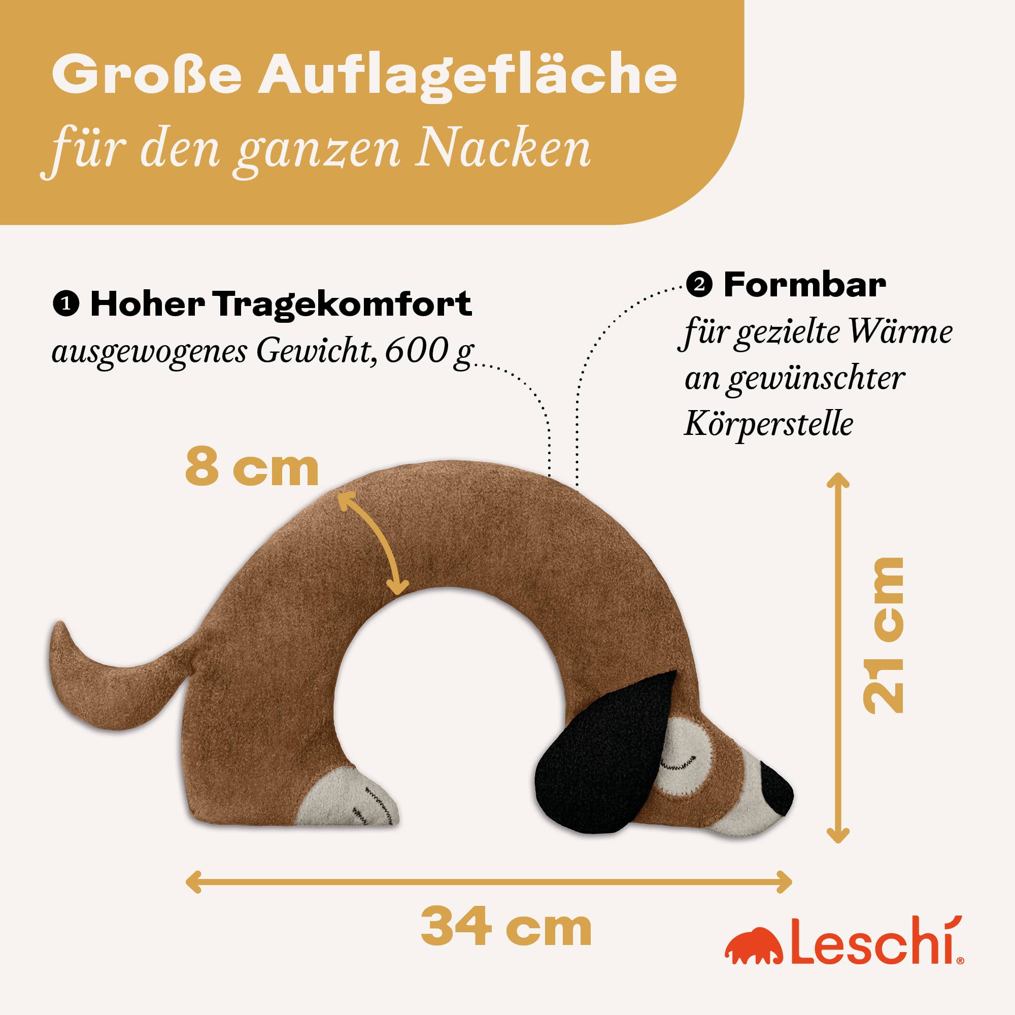 Leschi - Wholesale Verwarmingskussen - Bio-korrelkussen magnetronbestendig nek-warmtekussen hond7