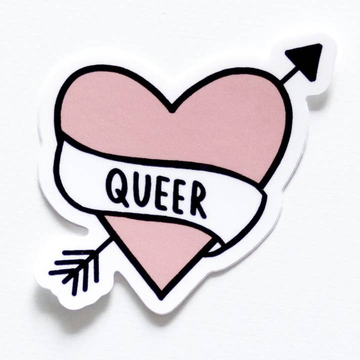 Autocollant Queer pour la vente par Rising Violet Press