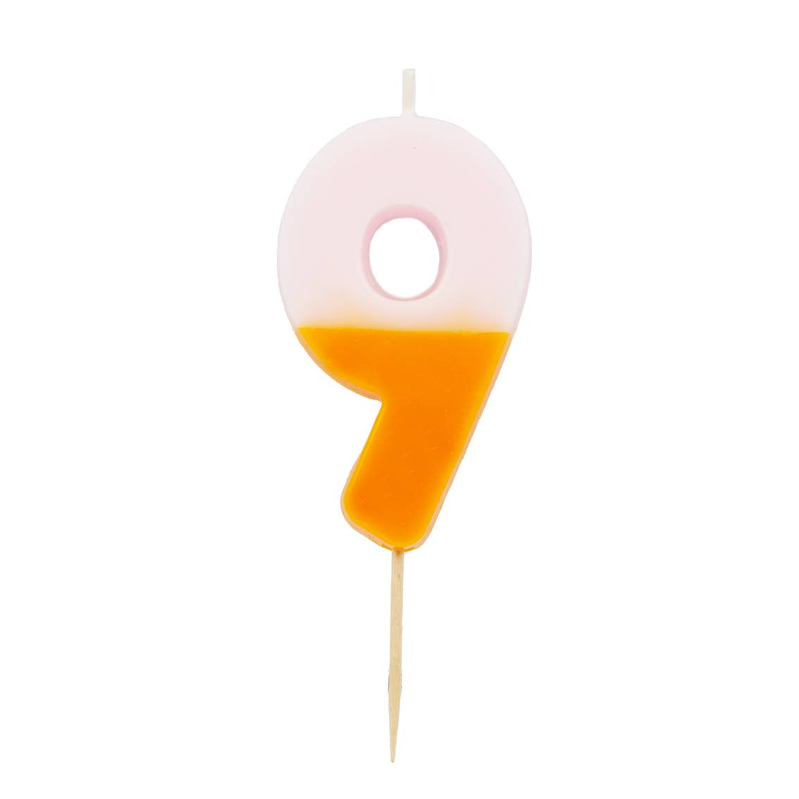 Talking Tables USA - Wholesale Cake Candle - 2 Tone Ombre Orange Birthday Number Candles | 0-9 | Single |9