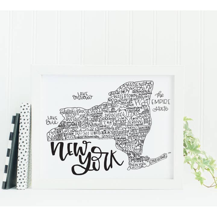 New York State Print for wholesale by Wild & Precious Boutique