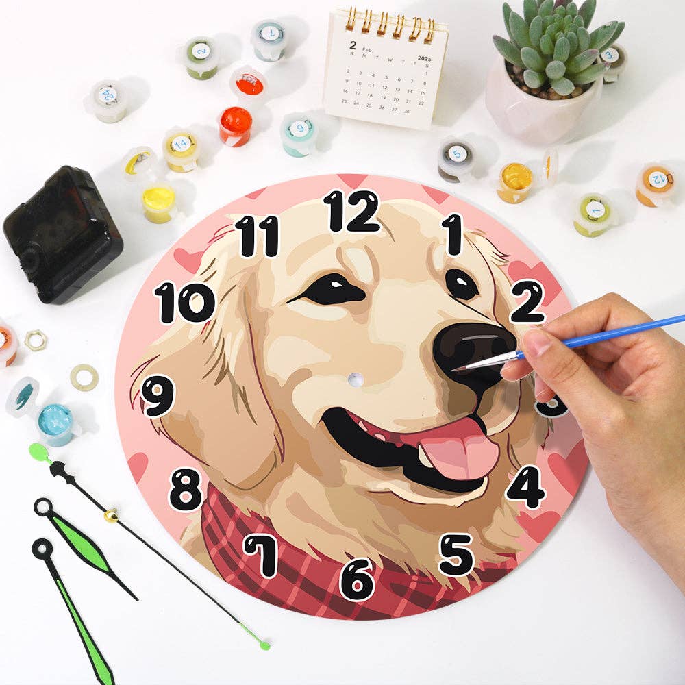 Paint Your Numbers - Wholesale DIY Craft Kit - Paint the Moment – Golden Pup Clock Kit21
