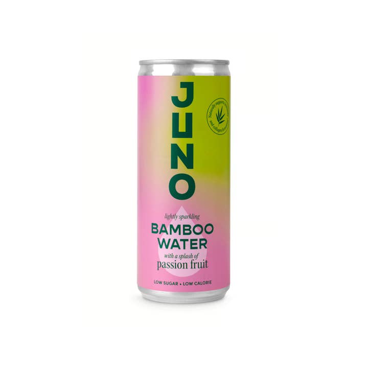 Juno Bamboo Water - Vente Eau gazeuse - Juno Eau de Bambou - Fruit de la Passion (12 x 250ml)3