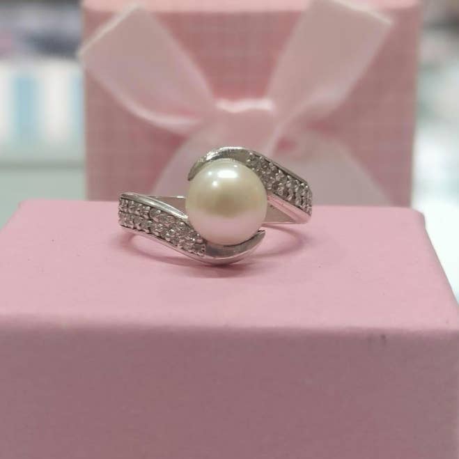 Bague en argent perle 925 pour la vente par Nanda Gems