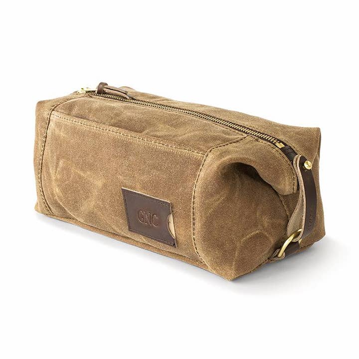 Grote uitbreidbare doppkit met waxed canvas met meerdere compartimenten voor wholesale door Clark & Taft Crafting Company