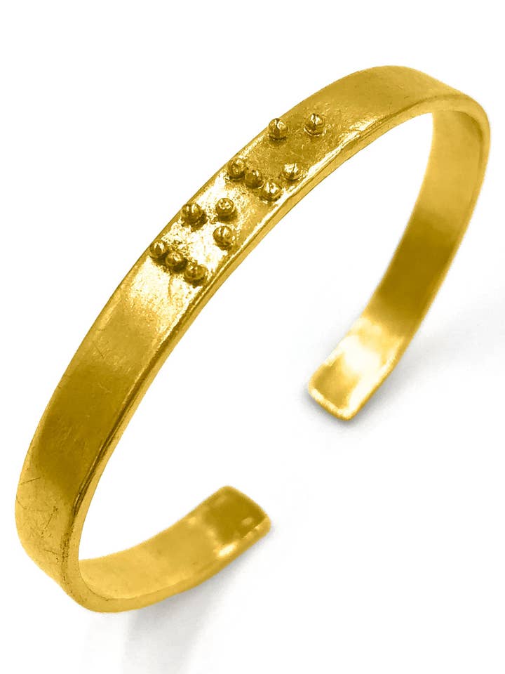 Love Is Blind Braille Cuff for wholesale by Kemi Designs - AU