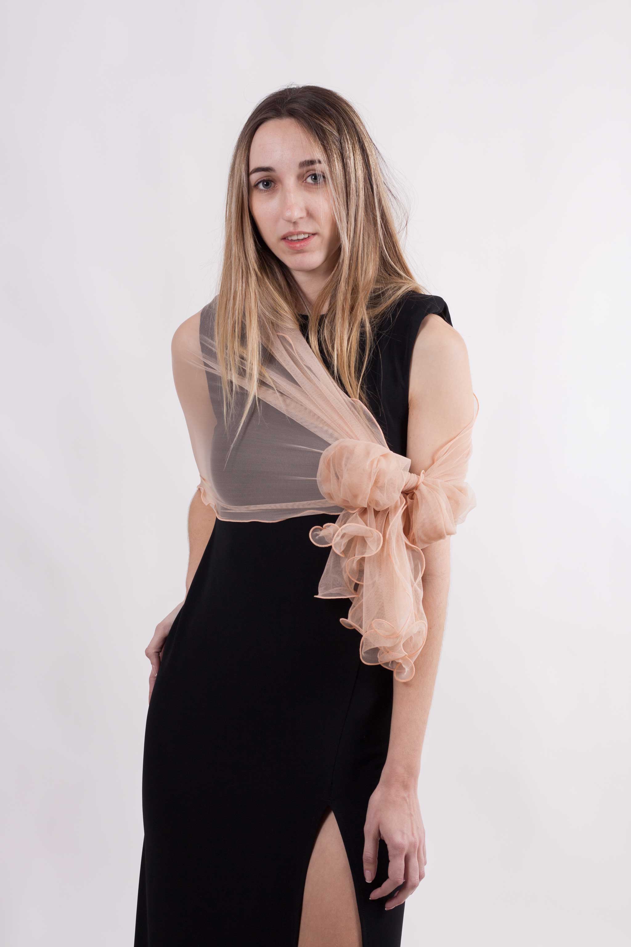 MR Complements - Vente Écharpe – femme - Châle en tulle grande taille aux bords ondulés37