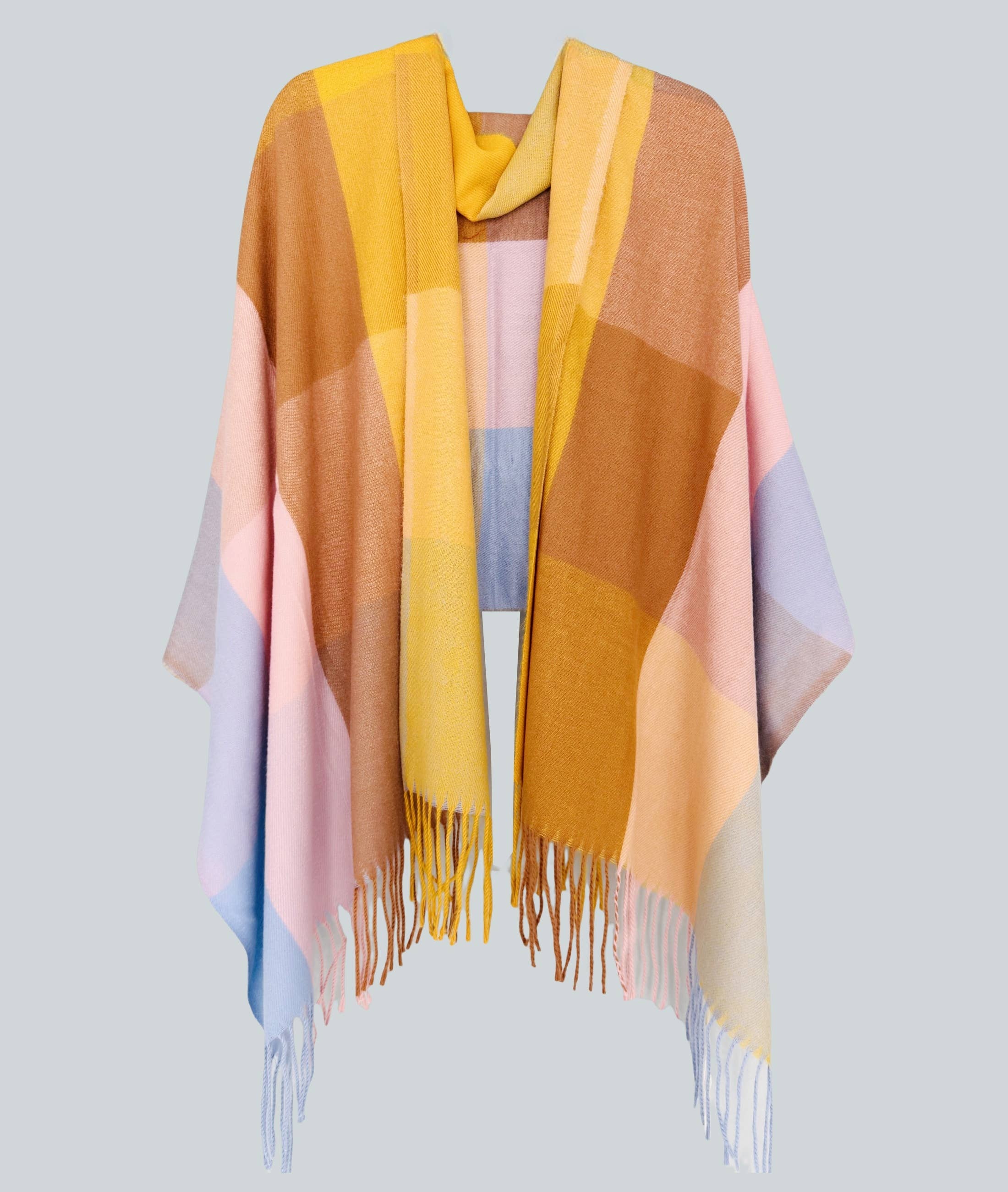 JC Sunny Fashion – Wrap - Mulher por atacado – 23 Cores! Manta Envolvente de Blocos de Cor Mais Suave que Caxemira12