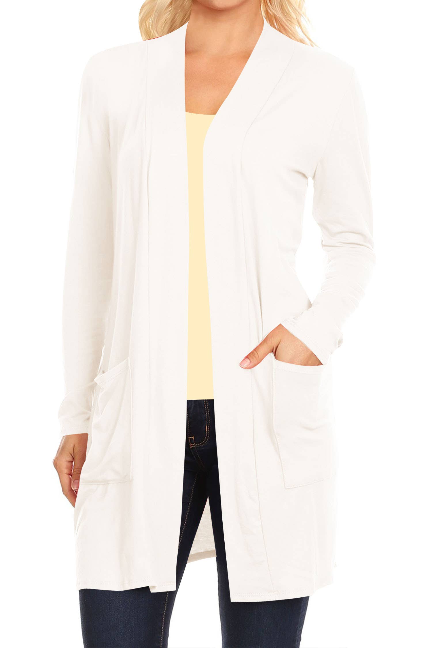 MOA COLLECTION - Wholesale Cardigan - Women's - Women's Long Sleeves Casual Solid Outerwear Sweater Cardigan14