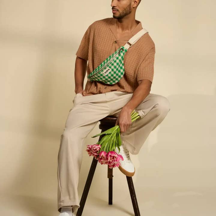 Hindbag - Wholesale Belt bag – Unisex - Olivia Vichy green fanny pack