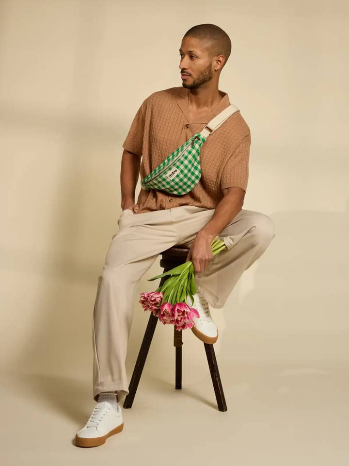 Olivia Vichy green fanny pack for wholesale by Hindbag