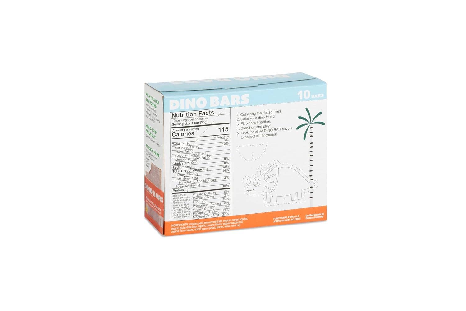 DINO BARS - Wholesale Snack Bar - DINO BARS Mango Bar | Retail Pack | 10 Unit2