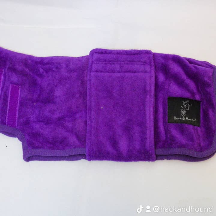 Dog Drying Coat Robe -Royal Purple for wholesale by Hack & Hound
