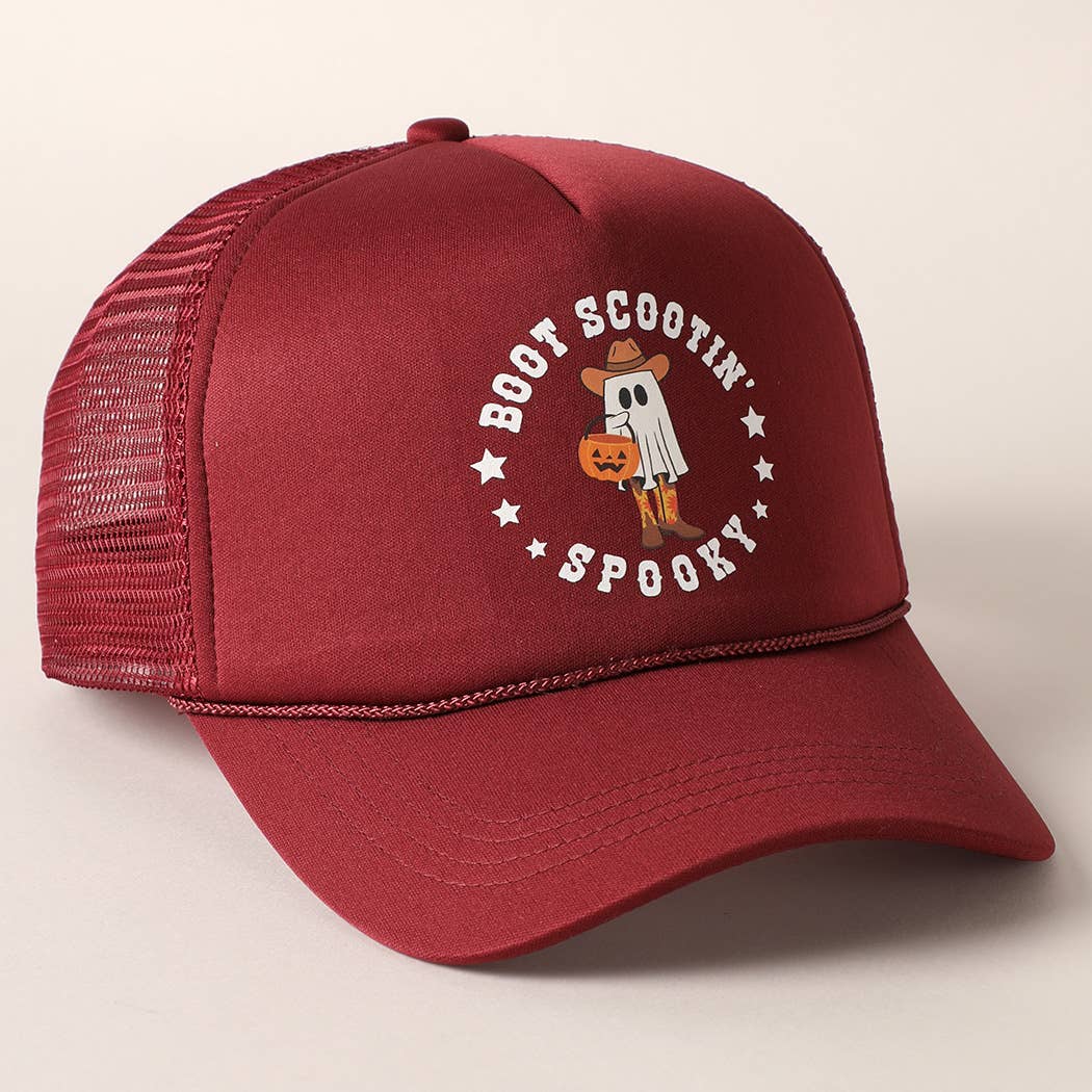 Fashion City - Wholesale Trucker Hat - Unisex - Boot Scootin' Spooky Print Halloween Trucker Hat12