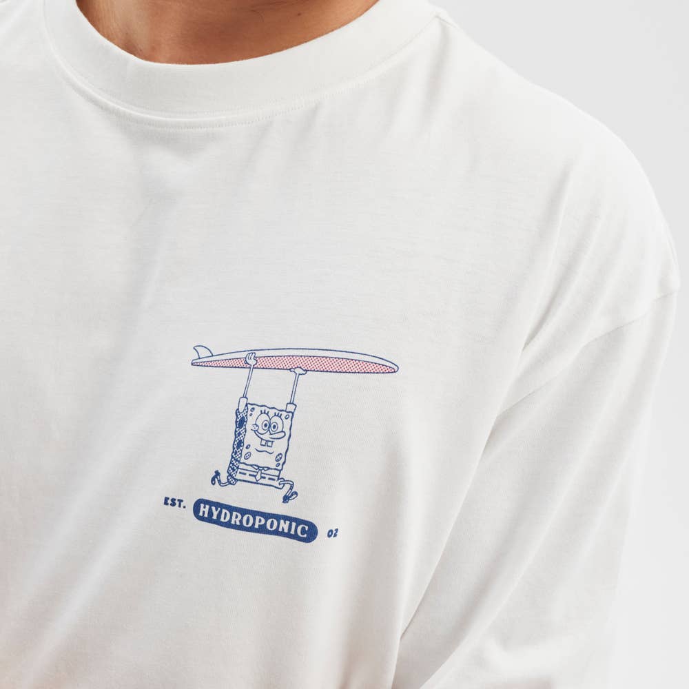 Hydroponic - Wholesale Screen Printed T-Shirt - Unisex - SB Surf SS 01-White2