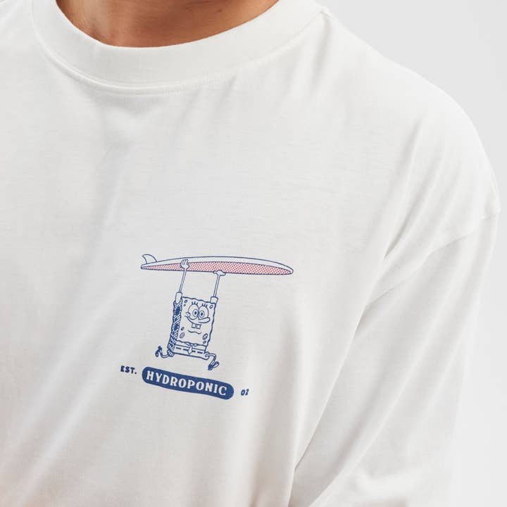 Hydroponic - Wholesale Screen Printed T-Shirt - Unisex - SB Surf SS 01-White2