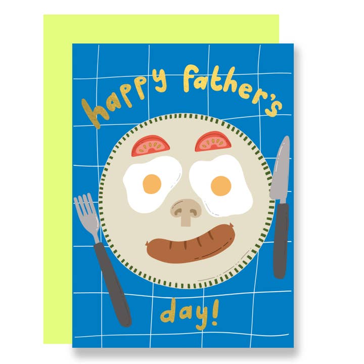 Father's day fry up - gold foil for wholesale by Eat the Moon | Greeting cards and stationery