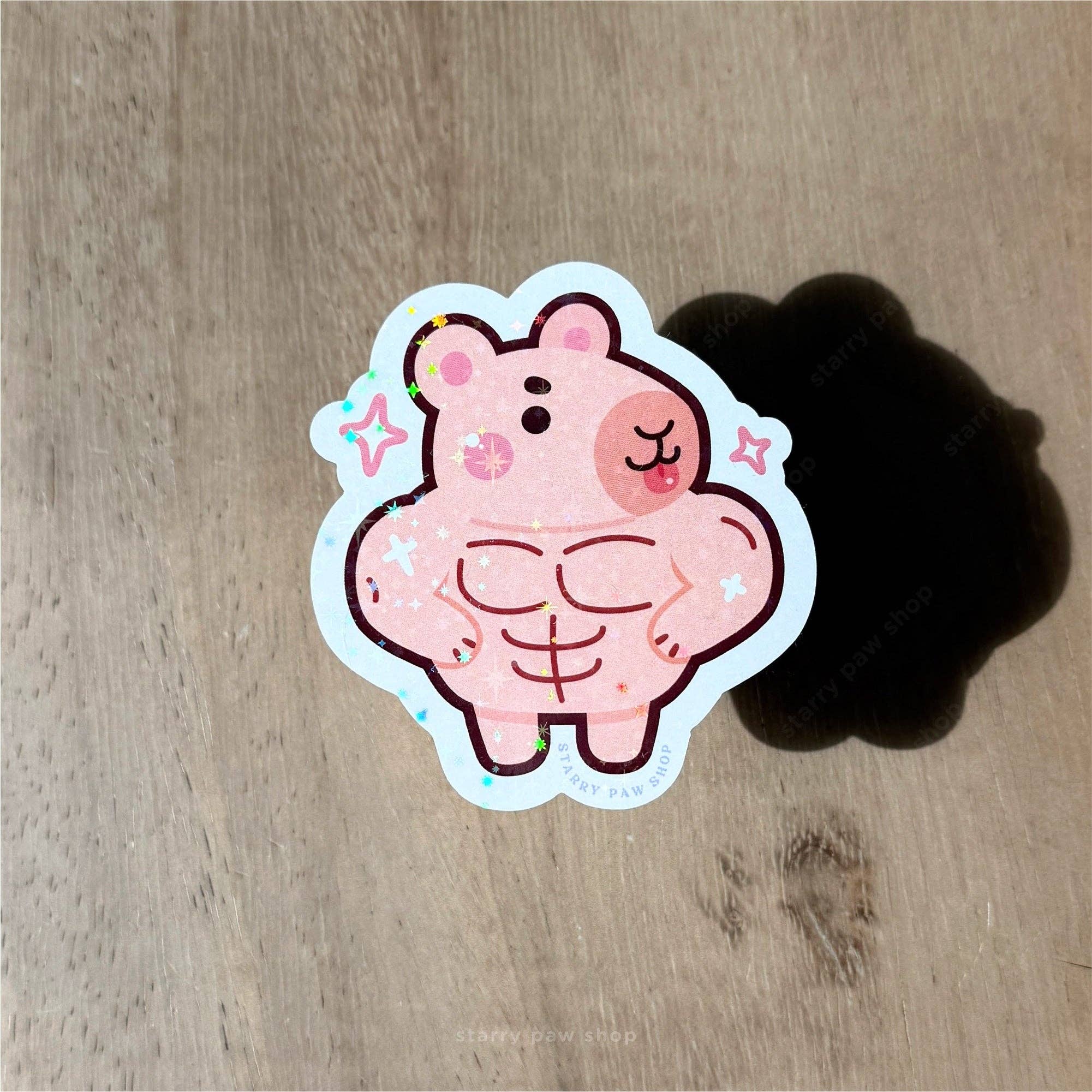 Starry Paw Shop - Wholesale Sticker - Funny Capybara Stickers 3" Vinyl Water-resistant2
