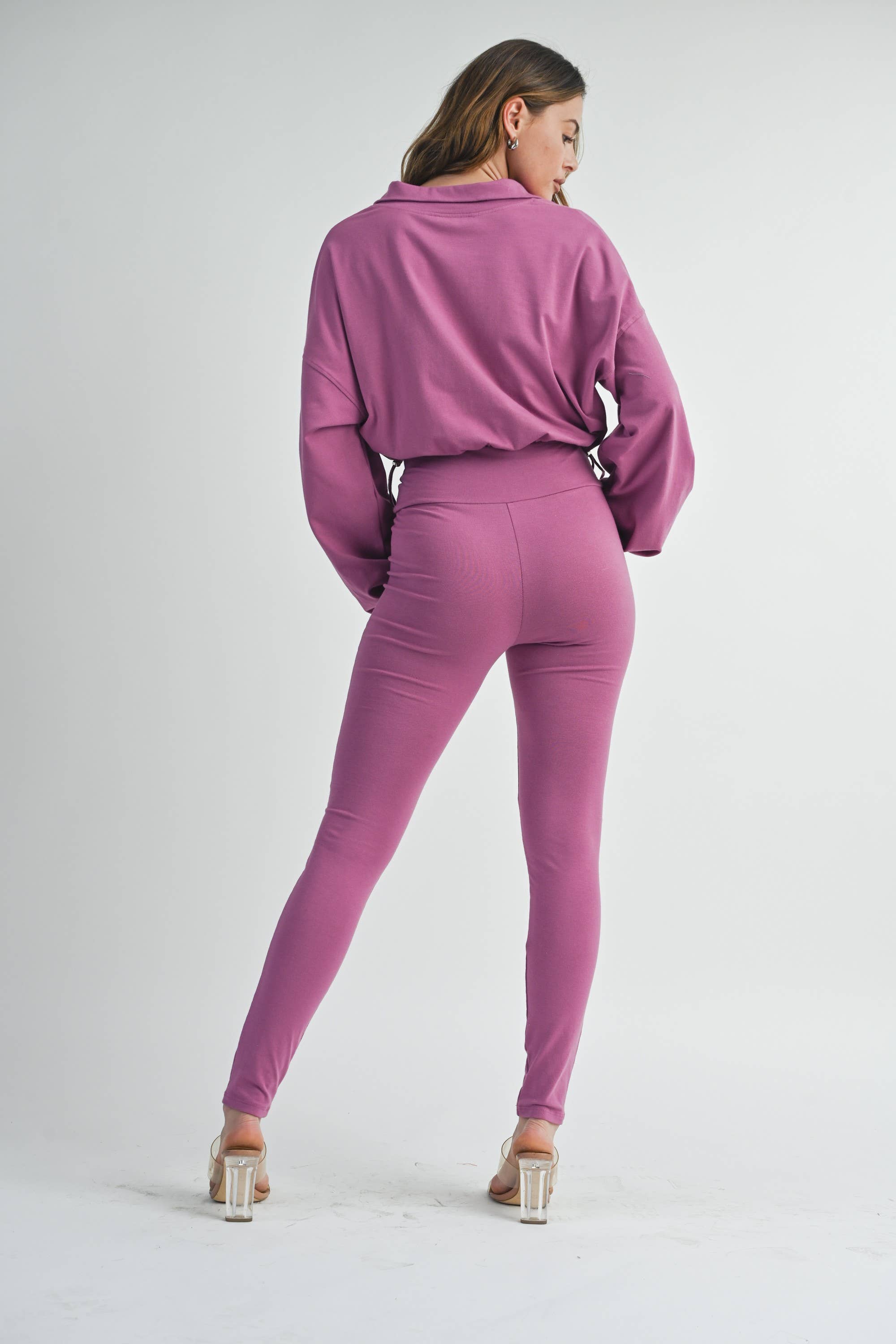 BJ's Closets – Großhandel Set aus Oberteil und Hose (NICHT Loungewear) – Damen – Mauve Frost Zweiteiliges Leggings-Set6