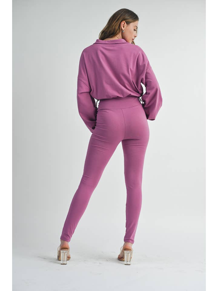 BJ's Closets – Großhandel Set aus Oberteil und Hose (NICHT Loungewear) – Damen – Mauve Frost Zweiteiliges Leggings-Set6
