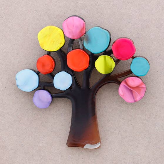 Resin Tree Brooch (A) for wholesale by Sonata