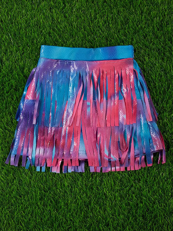 TIE DYE FRINGE SKIRT.DRG251123102 AMY for wholesale by Kids Charm Online