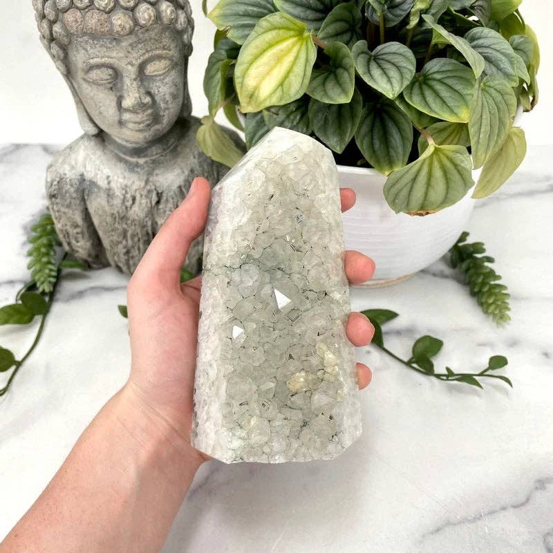 Rock Paradise - Wholesale Spiritual Stone/Crystal - Agate Druzy Polished Crystal Point - OOAK0