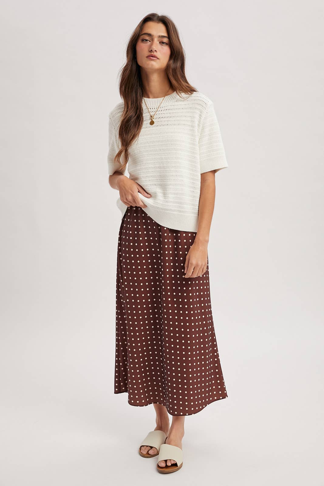 Wishlist Apparel - Wholesale Knit Sweater - Women's - TEXUTRED SHORT SLEEVE SWEATER TOP / WL25-118969