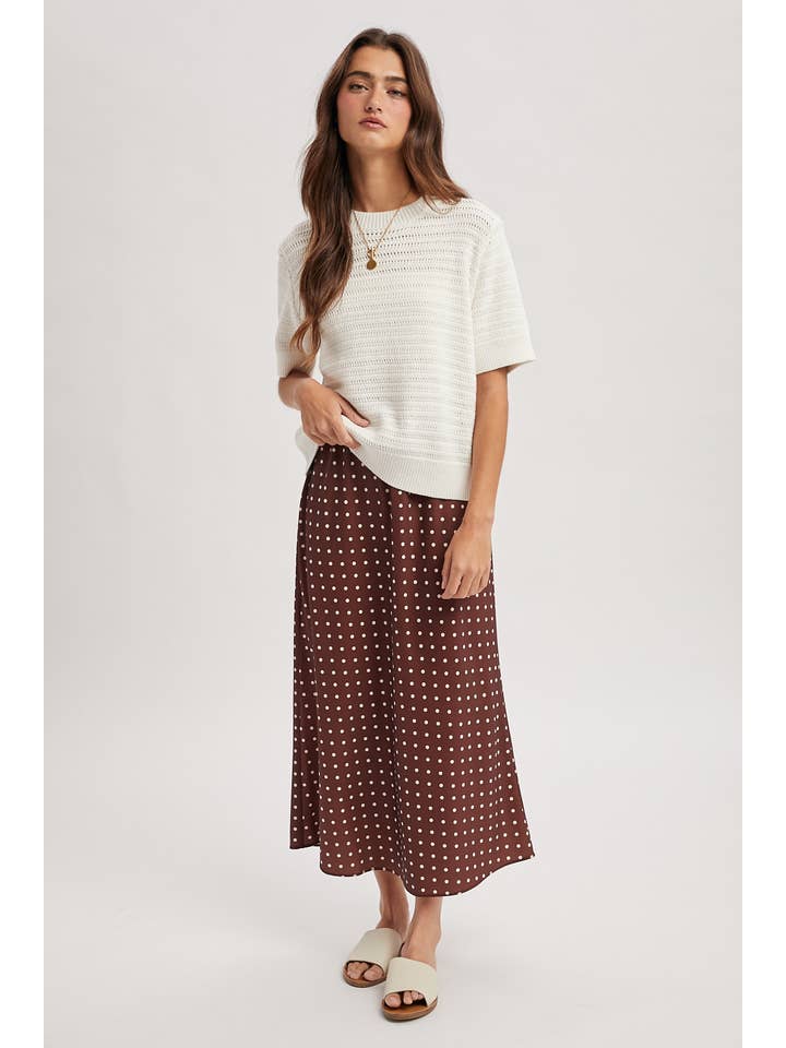 Wishlist Apparel - Wholesale Knit Sweater - Women's - TEXUTRED SHORT SLEEVE SWEATER TOP / WL25-118969