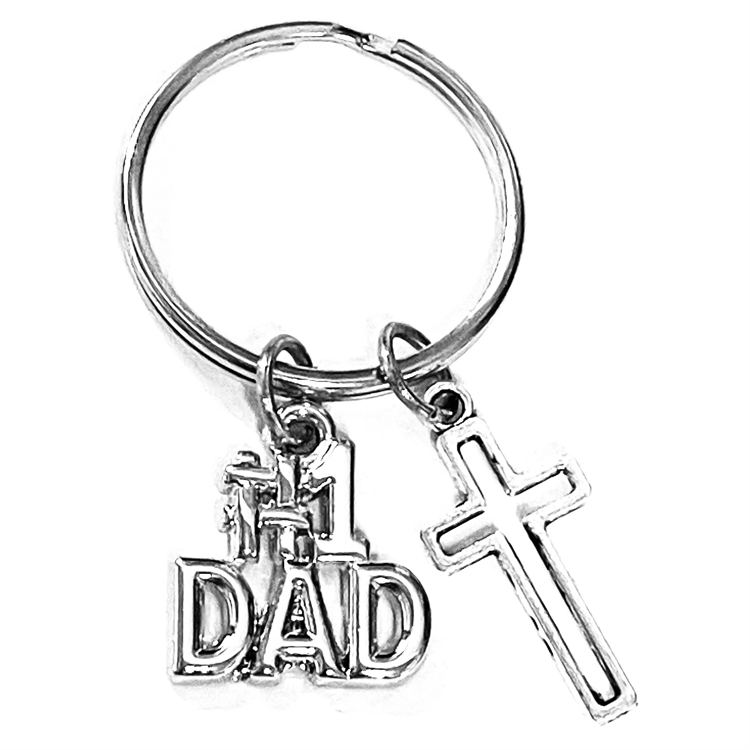 Broken Record Boutique – Engroshandel Nøglering - Herre – Fars dag #1 Far Charm nøgleringe nøgleringe til mænd6