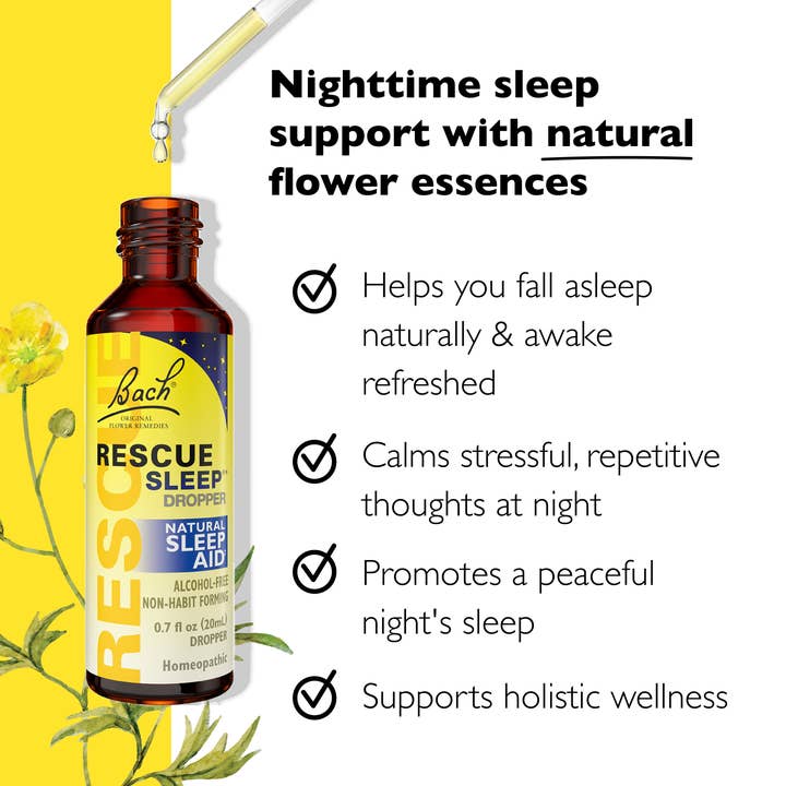 RESCUE & Bach Original Flower Remedies - Wholesale Oral Supplement/Vitamin - Bach Rescue Sleep Natural Sleep Aid Dropper 20mL