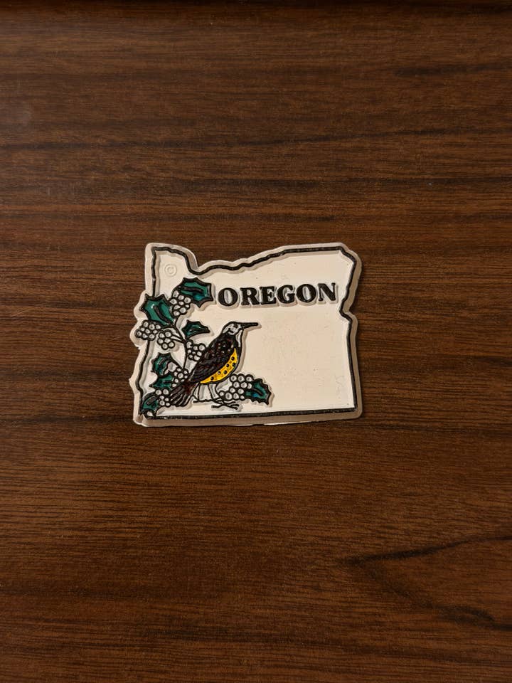 Vintage Oregon Rubber Magneet (Westelijke Weidespreeuw) voor wholesale door 5801 Print House