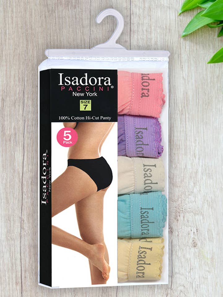 Isadora, Tipi toe, & James Fiallo - Wholesale Underwear - Women's - Isadora Women's 5 Pack Cotton Bikini Underwear7