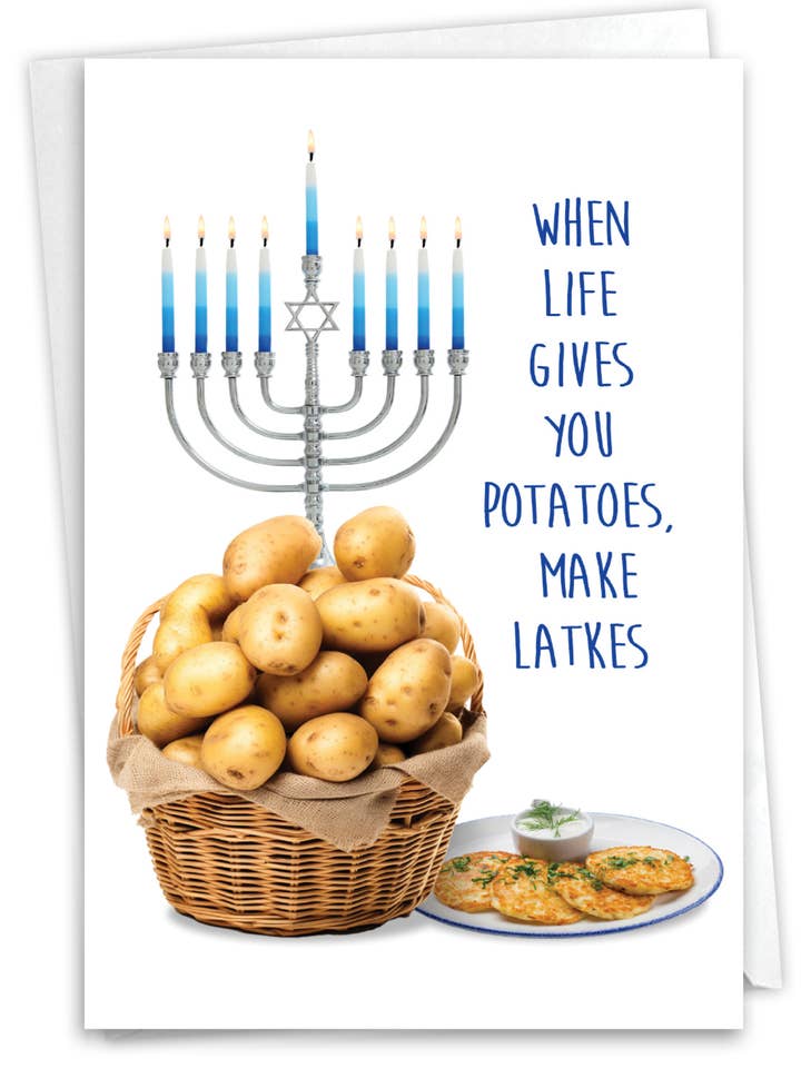 Cartão Hanukkah - Batata Latkes (1 Cartão) por atacado de NobleWorks