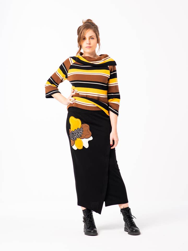 Gerader schwarzer Rock. Performance-Rock für den Großhandel von Mamatayoe