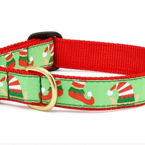 Elves Christmas Holiday Dog Collar for wholesale by Up Country, Inc.