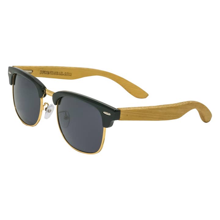 Sunny Sides Black - Wood Shades for wholesale by B Fresh Gear
