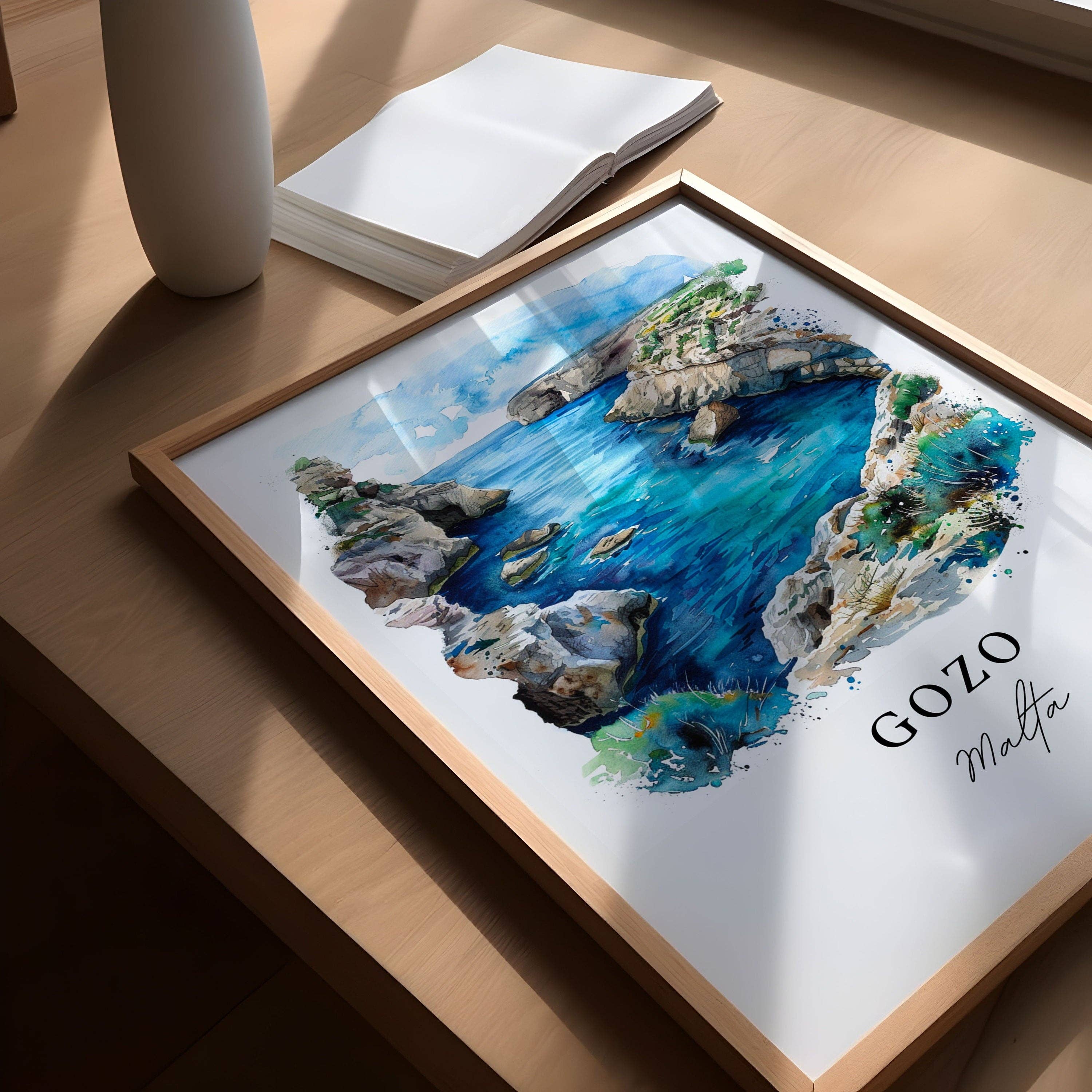 Premium Travel Art - Wholesale Art Print - Gozo Malta Art Print, Gozo Print, Malta Wall Art, Gozo Gift, Travel Print, Travel Poster, Travel Gift, Housewarming Gift2