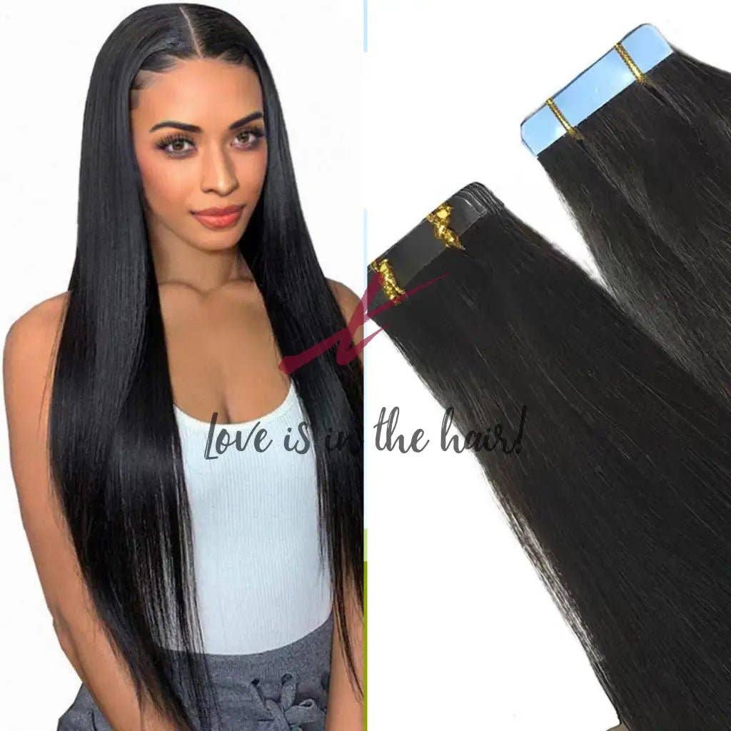 Natural Color B  Silky Straight | Tape In Human Hair Extensions | Brazilian V for wholesale on Faire16