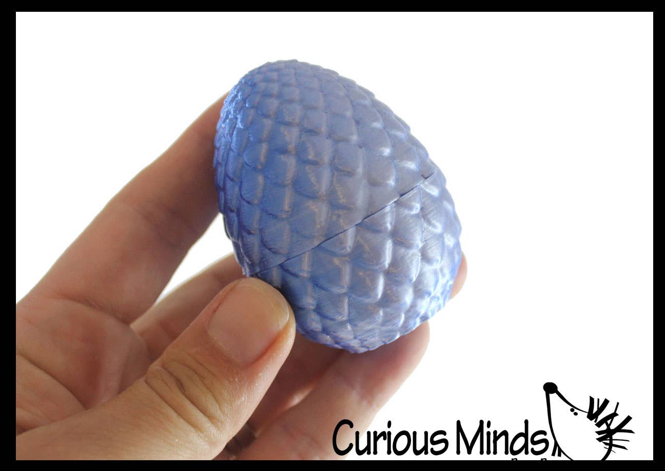 Curious Minds Toys - Wholesale Fidget Toy - Kids - 1 Mini 3D Printed Dragon in Egg Wiggle Articulated Jointed M12